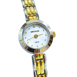 Relógio Seculus Feminino Analógico Bicolor Mini 23690LPSVBA3