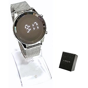 Relógio Lince Feminino Digital Led Prateado LDM4648L SXSX