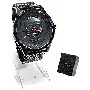 Relógio Lince Masculino Analógico Caveira Preto MRN4726L P1PX