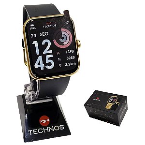 Smartwatch Technos Unissex Connect MAX Dourado e Preto TMAXAH/7D
