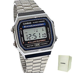 Relógio Casio Unissex Digital Vintage Prateado A168WA-1WDF