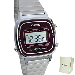 Relógio Casio Digital Vintage Fashion Feminino LA670WA-4DF