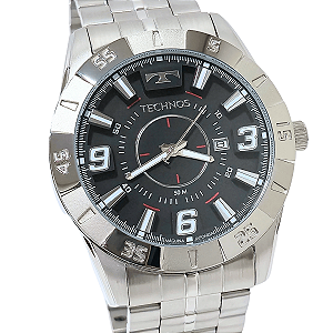 Relógio Technos Masculino Analógico Prateado Racer 2115KYX/1R