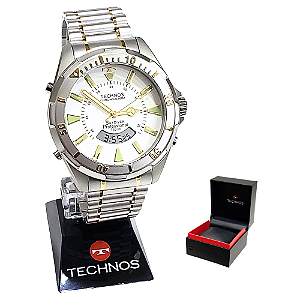Relógio Technos Masculino Anadigi Skydiver Prateado WT205FQ/5B