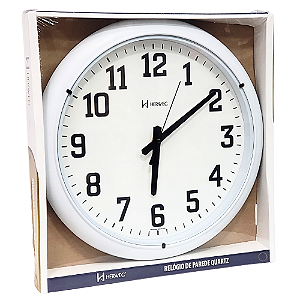 Relógio de Parede Herweg Quartz Branco Fosco 40 CM 6129 - 132