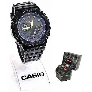 Relógio Casio Masculino G Shock Anadigi Preto GA-2100RGB-1ADR