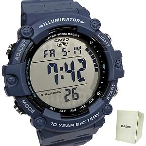 Relógio Casio Digital Standard Masculino Azul AE-1500WH-2AVDF
