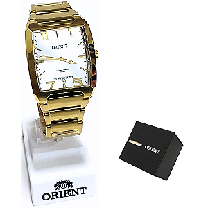 Relógio Orient Masculino Analógico Dourado Quadrado GGSS1007 S2KX