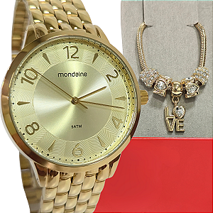 Relógio Mondaine Analógico Feminino Kit 32992LPMVDE1K1