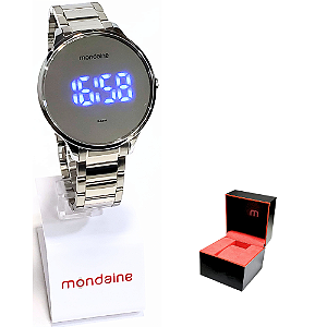 Relógio Mondaine Feminino Digital Led Prateado 32060L0MVNE4