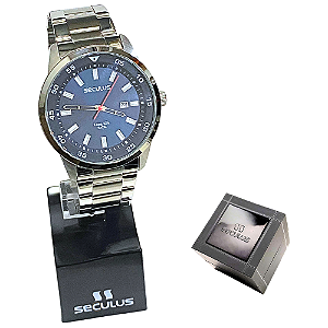 Relógio Seculus Masculino Analógico Long Life Prateado 20786G0SVNA1