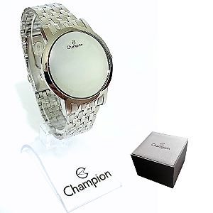 Relógio Champion Feminino Digital Led Espelhado Prateado CH40099Q