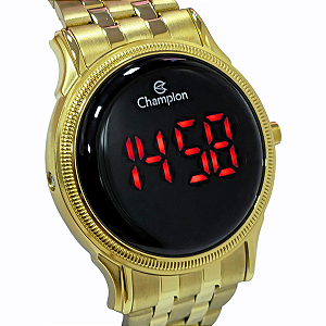 Relógio Champion Feminino Digital Led Dourado CH40204H