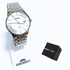 Relógio Orient Masculino Analógico Prateado Slim MBSS1293 S1SX