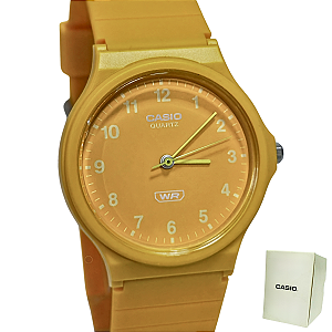 Relógio Casio Analógico Unissex Pop Amarelo MQ-24B-9BDF