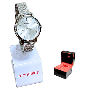 Relógio Mondaine Feminino Analógico Prateado Cristais 32703L0MVNE1