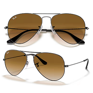 Óculos De Sol Ray Ban Aviator Gradient RB3025 Tamanho 62