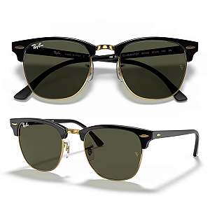 Óculos De Sol Ray Ban ClubMaster Classic RB3016 Tamanho 49