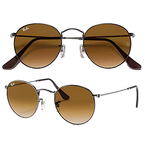 Óculos De Sol Ray Ban Round Flat Lenses RB3447N Tamanho 53