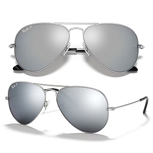 Óculos De Sol Ray Ban Aviator Mirror Polarizado RB3025 Tamanho 58