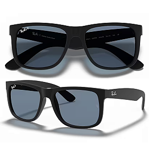 Óculos De Sol Ray Ban Justin Classic Polarizado RB4165L Tamanho 55
