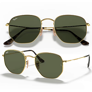 Óculos De Sol Ray Ban Hexagonal Flat Lenses RB3548NL Tamanho 54