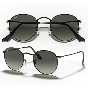 Óculos De Sol Ray Ban Round Flat Lenses RB3447N Tamanho 53