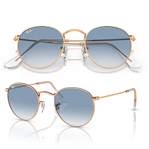 Óculos De Sol Ray Ban Round Flat Lenses RB3447N Tamanho 53