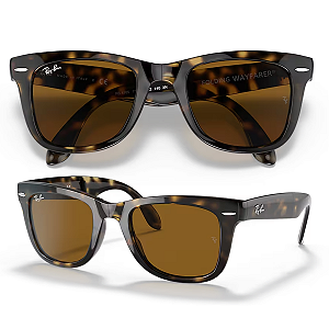 Óculos De Sol Ray Ban Wayfarer Folding Classic Dobrável RB4105 Tamanho 50