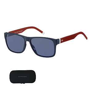 Óculos De Sol Tommy Hilfiger Azul/Vermelho TH 1718/S Tamanho 56