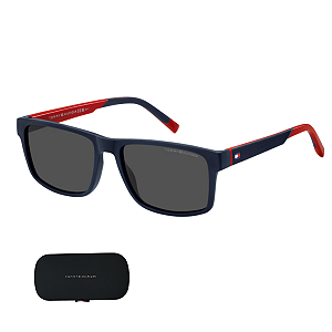 Óculos De Sol Tommy Hilfiger Azul/Vermelho TH 2142/S Tamanho 56