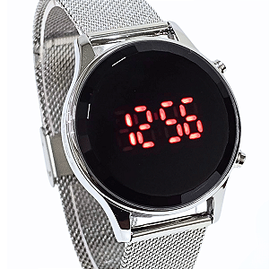 Relógio Lince Feminino Digital Led Prateado Casual LDM4647L PXSX
