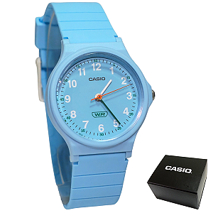 Relógio Casio Unissex Analógico Pop Azul Claro LQ-24B-2BDF