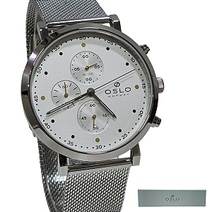 Relógio Oslo Masculino Cronógrafo Prata OMBSSCVD0008 S1SX