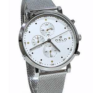 Relógio Oslo Masculino Cronógrafo Prata OMBSSCVD0008 S1SX