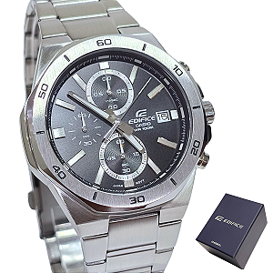 Relógio Casio Masculino Analógico Cronógrafo Prateado EFV-640D-1AVUDF