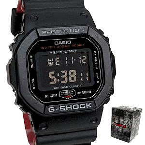Relógio Casio G-Shock Masculino Preto Vermelho DW-5600UHR-1DR