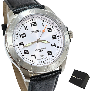 Relógio Orient Masculino Analógico Prateado Couro MBSC1032 S2PX