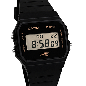 Relógio Casio Digital Clássico Unissex F-91WB-8ADF