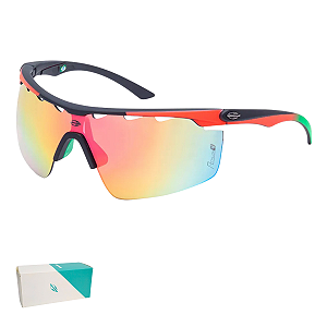 Óculos de Sol Mormaii Athlon 4 Preto Emborrachado Vermelho M0042AAB11
