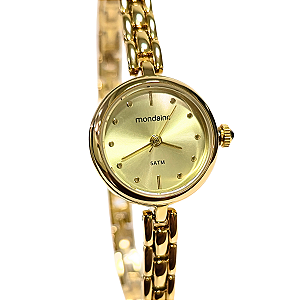 Relógio Mondaine Feminino Analógico Clássico Dourado 32588LPMVDM1