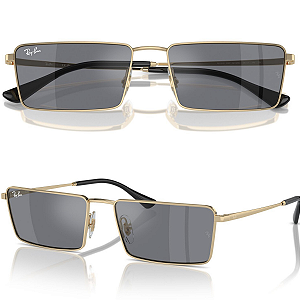 Óculos De Sol Ray Ban Emy Bio-Based Light Gold Tamanho 59