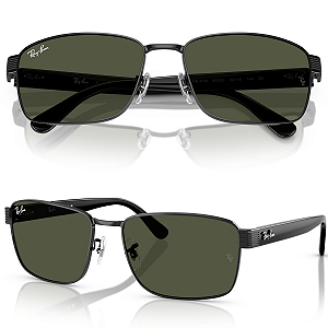 Óculos De Sol Ray Ban Gunmetal Black Tamanho 62