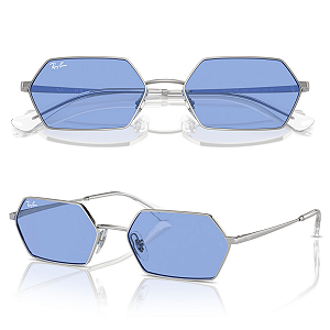 Óculos De Sol Ray Ban Yevi Bio-Based Blue Tamanho 58