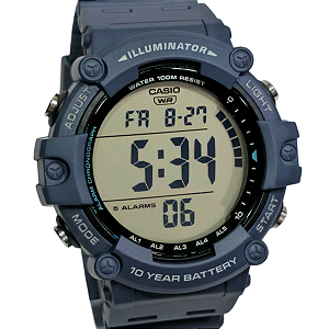 Relógio Casio Digital Masculino Standard Azul AE-1500WH-2AVDF
