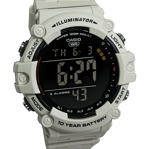 Relógio Casio Digital Masculino Standard Off-White AE-1500WH-8B2VDF