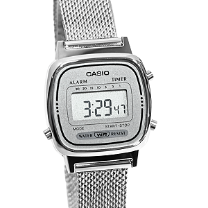 Relógio Casio Digital Vintage Mini Feminino LA670WEM-7DF