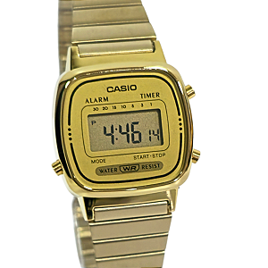 Relógio Casio Digital Vintage Mini Feminino Dourado LA670WGA-9DF