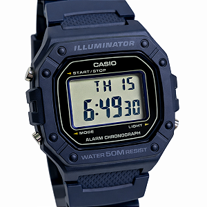 Relógio Casio Digital Esportivo Masculino Azul Marinho W-218H-2AVDF