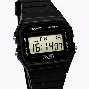Relógio Casio Digital Clássico Unissex F-91WB-1ADF